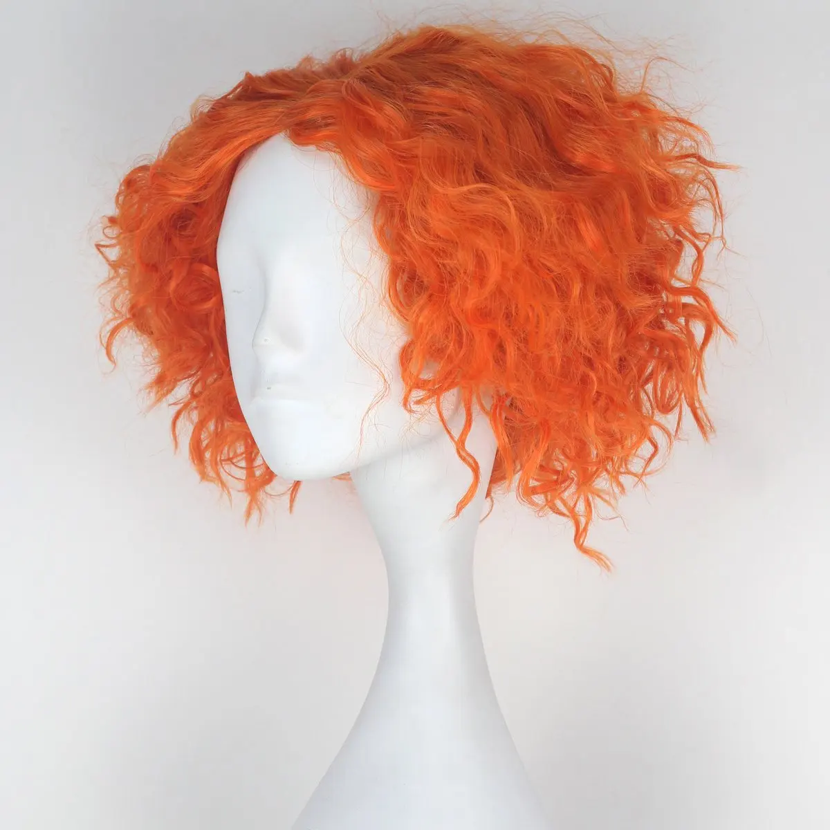 Alice In Wonderland 2 Mad Hatter Orange Wigs Short Curly Hair The Red Queen/White Queen Cosplay Wigs Role Play Mad Hatter Wig - view 4