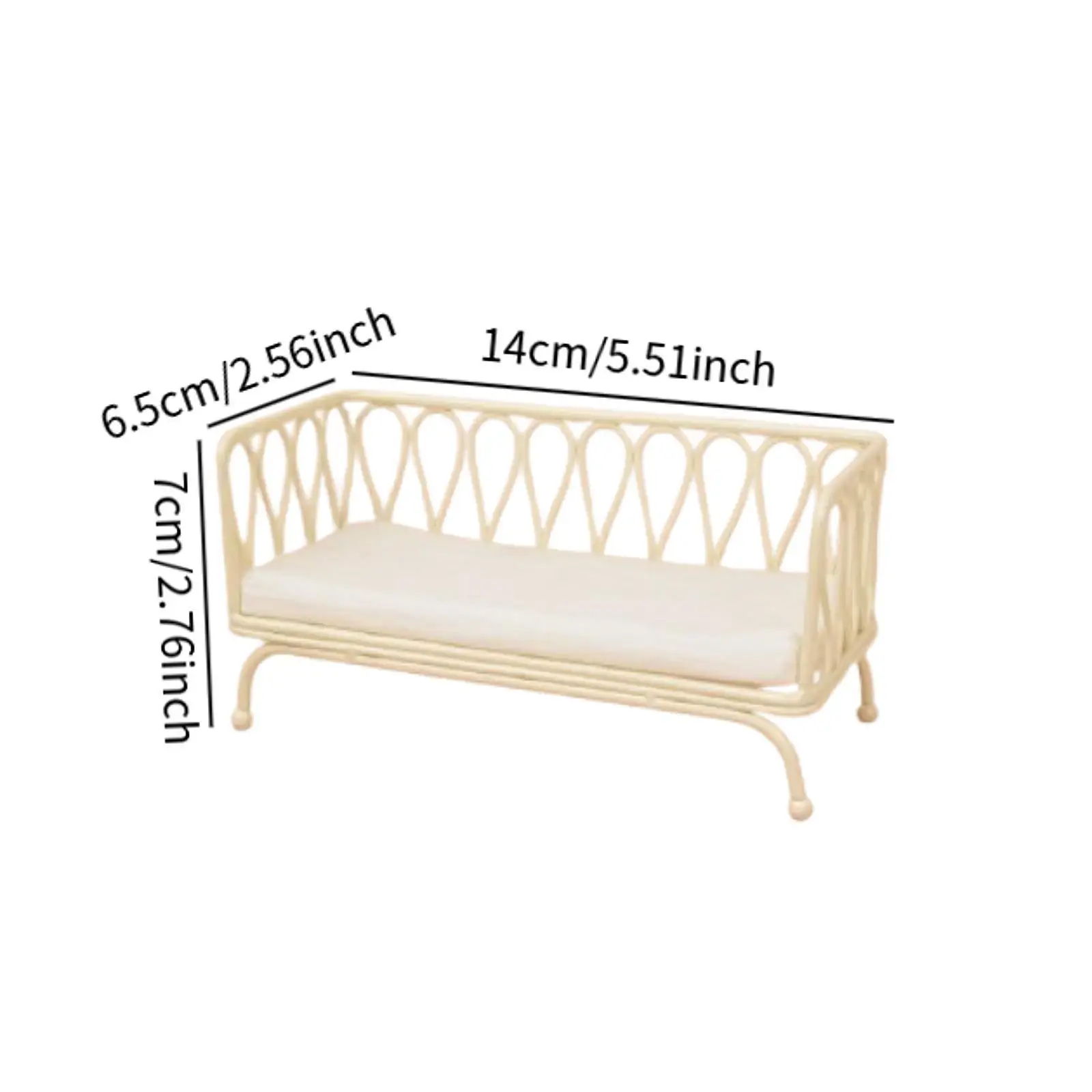 1:12 poppenhuis bank pop accessoires decoratie micro landschap miniatuur meubilair handgemaakt model voor slaapkamer woonkamer