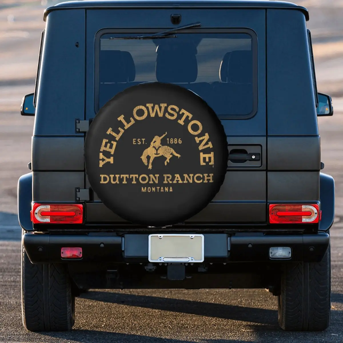 Custom Yellowstone Dutton Ranch Spare Tire Cover for Car Mitsubishi 4x4 Wheel Protector Covers 14