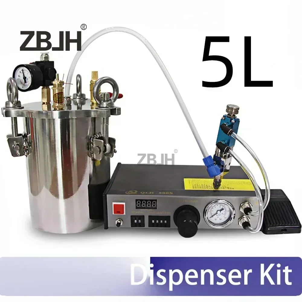 5L Adhesive Glue Dispensing Kit with Pressure Tank &Dispensing Valve &Accessories