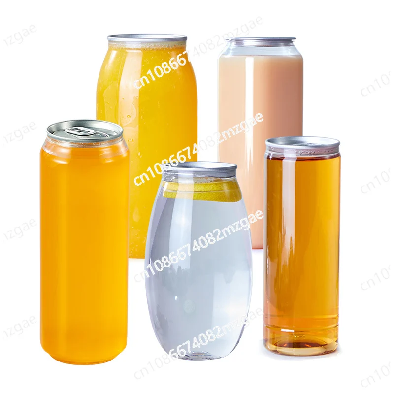 

Disposable Plastic Can, Empty Jar, Transparent Pet Milk Tea Cup, Empty Bottle, Sealed Jar, Sparkling Water Juice, Beer