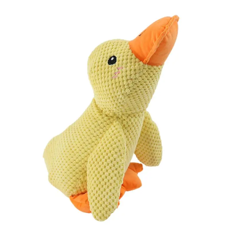 Interesting Squeak Plush Pet Dog Toy Duck Stuffing Free Puppy Interactive Cleaning Tooth Dog Chew Toys