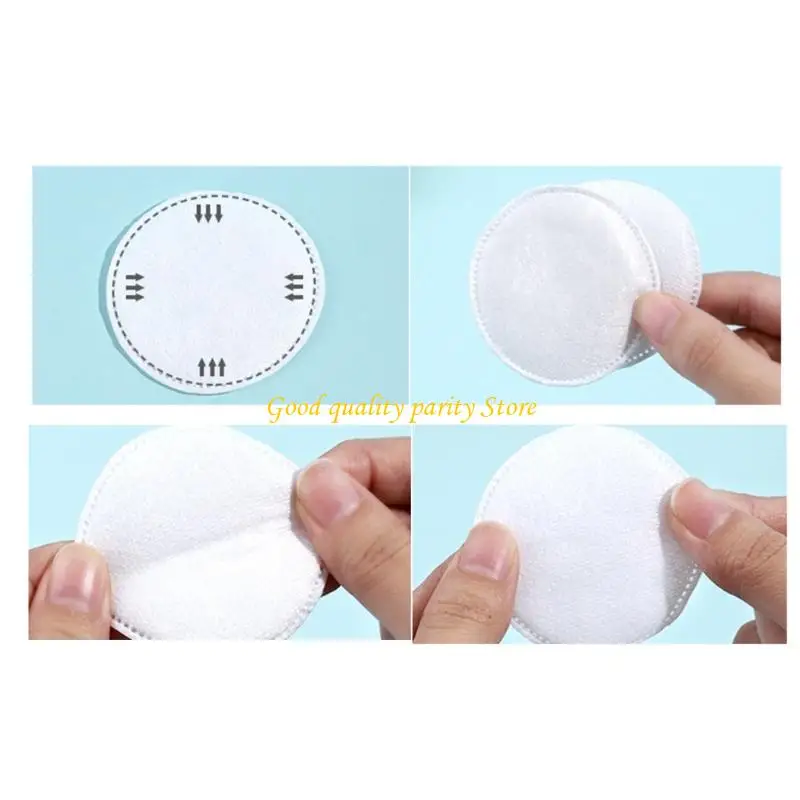 M4YA 100/200 stuks Zachte Geventileerde Ronde Katoenen Matrassen Dubbele Gedeeltelijke Textuur Voor Gelaat Reiniging Make-up