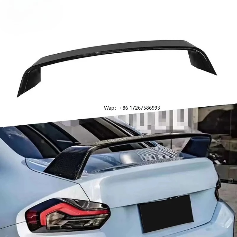 

Dry Carbon Fiber Rear Trunk Boot Spoiler U-shaped Tail Wings for M2 G87 2023+ FRP Rear Boot Spoiler Body Kits Car Styling