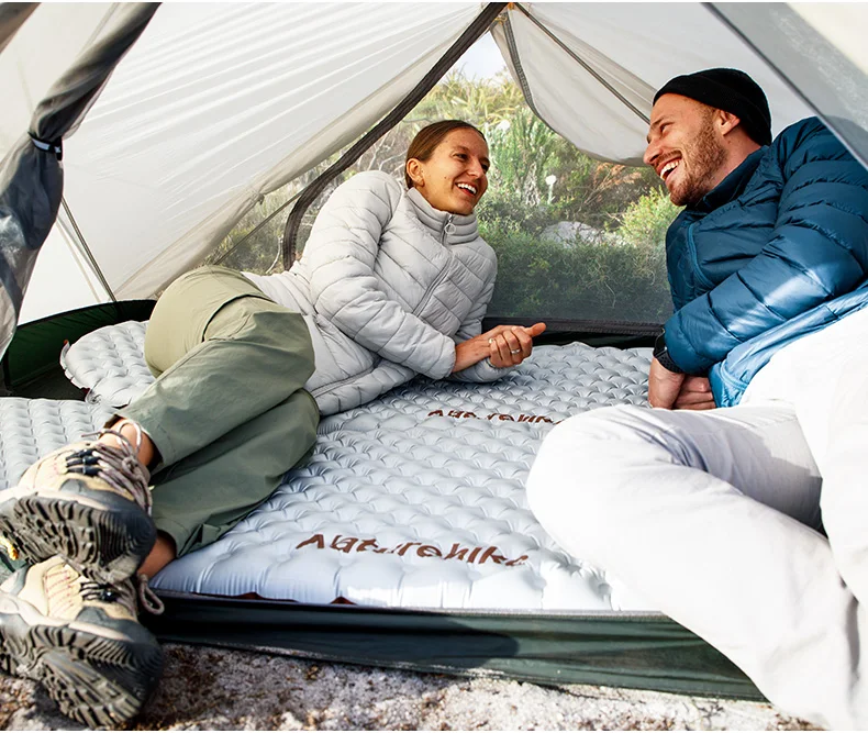 Naturehike Tuye Serie Ultraleichte Aufblasbare Matte mit Hohem R-Wert Luftkissen Quadratisch/Mumienschlafsack für Outdoor Camping Wandern Schlafunterlage – Detail 11