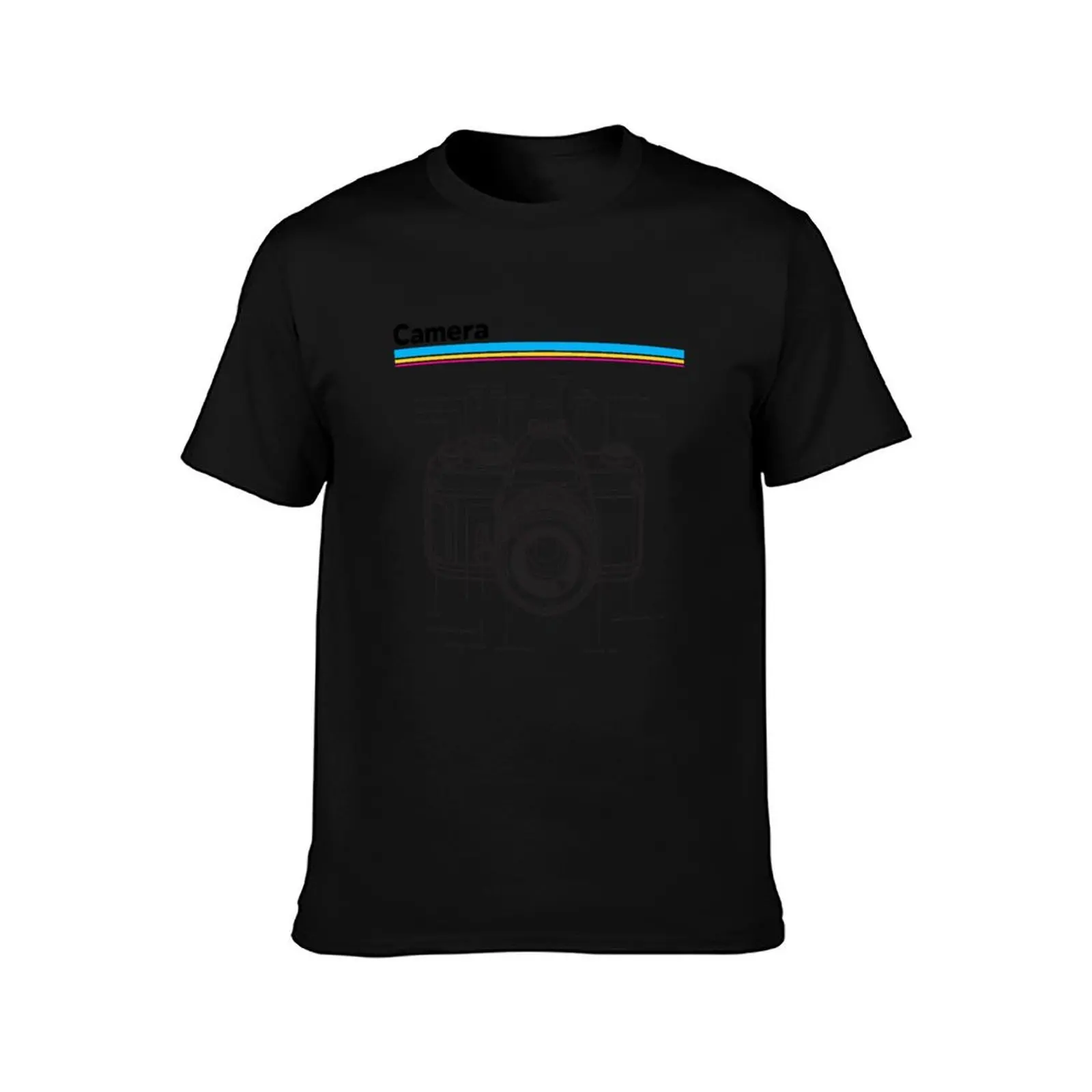 analog camera with description T-Shirt Summer Casual Cotton Tee Oversized Streetwear Tops Vintage Graphic Print 100% Cotton