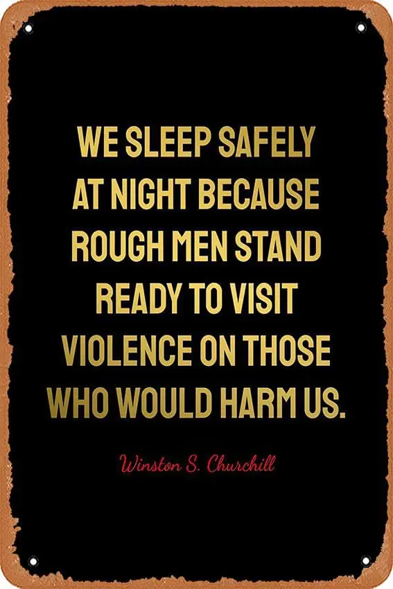 Zuhhgii Winston Churchill Quotes Winston S Churchill Quotes Retro Vintage Decorative Metal Tin Sign  , 8*12