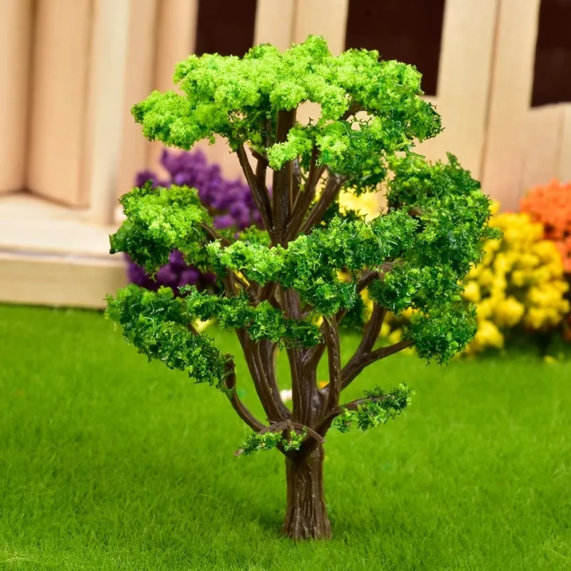 

Miniature Bonsai Model Trees Plastic Artificial Craft Garden Landscape Sand Table for Train Railway Scenery Diorama Decor