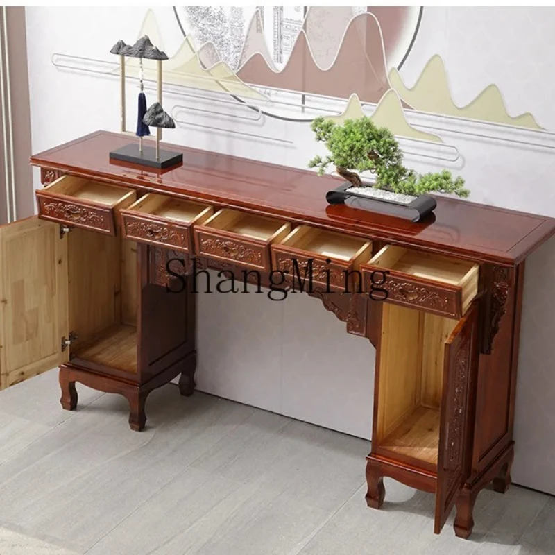 

ZYY Chinese all-solid wood Buddha table household Shentai Buddha table tribute table old middle hall Zonghan