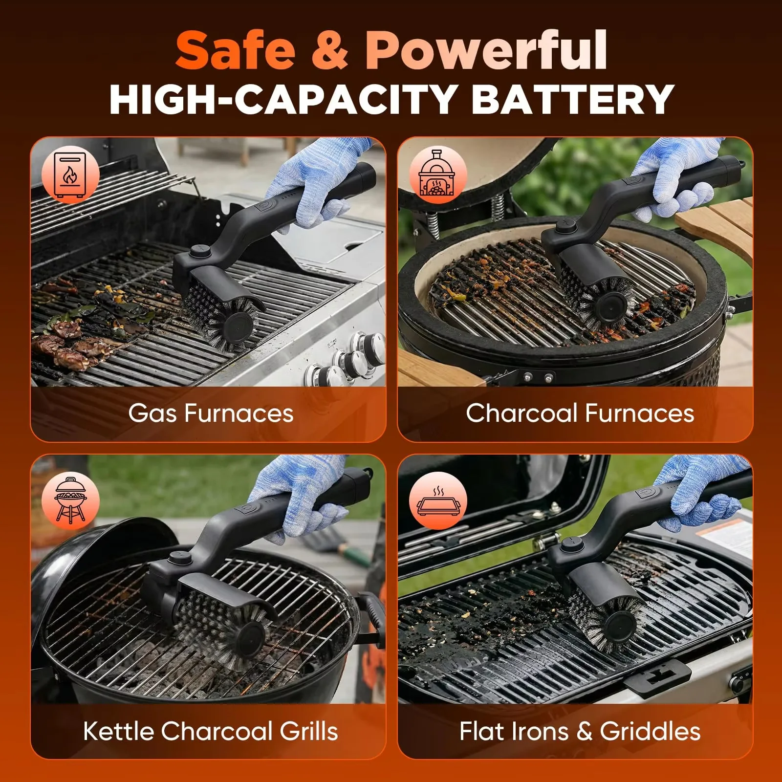 New Electric Barbecue Brush - Wireless Multi-Functional Outdoor Cleaning Brush for Household and Outdoor Use