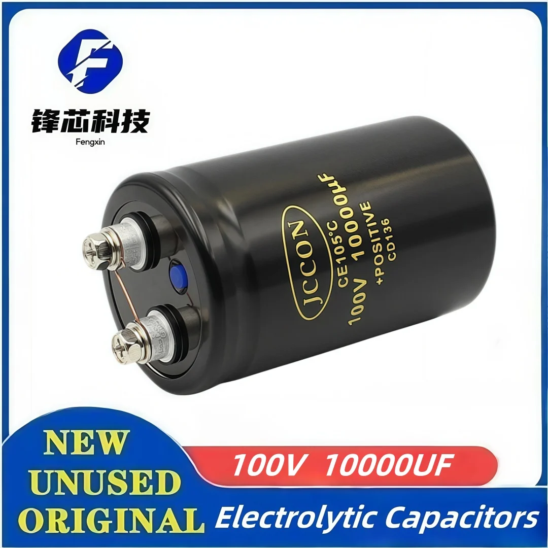 100V 10000UF 50x80mm JCCON CE105℃ CD136 Aluminum Electrolytic Capacitor Inverter Welder 100V10000UF Screw Foot Bolt Capacitor