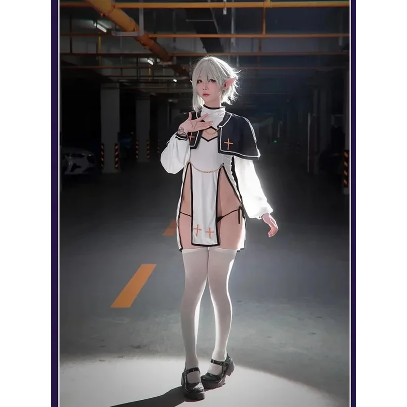 

Unisex Nun Cosplay Man Woman Halloween Nun Cosplay Dress Sexy Costumes
