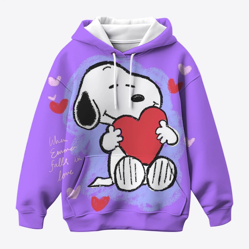 

Spring and autumn fashion children's hoodie, Snoopy 3D digital print pattern, comfortable and casual