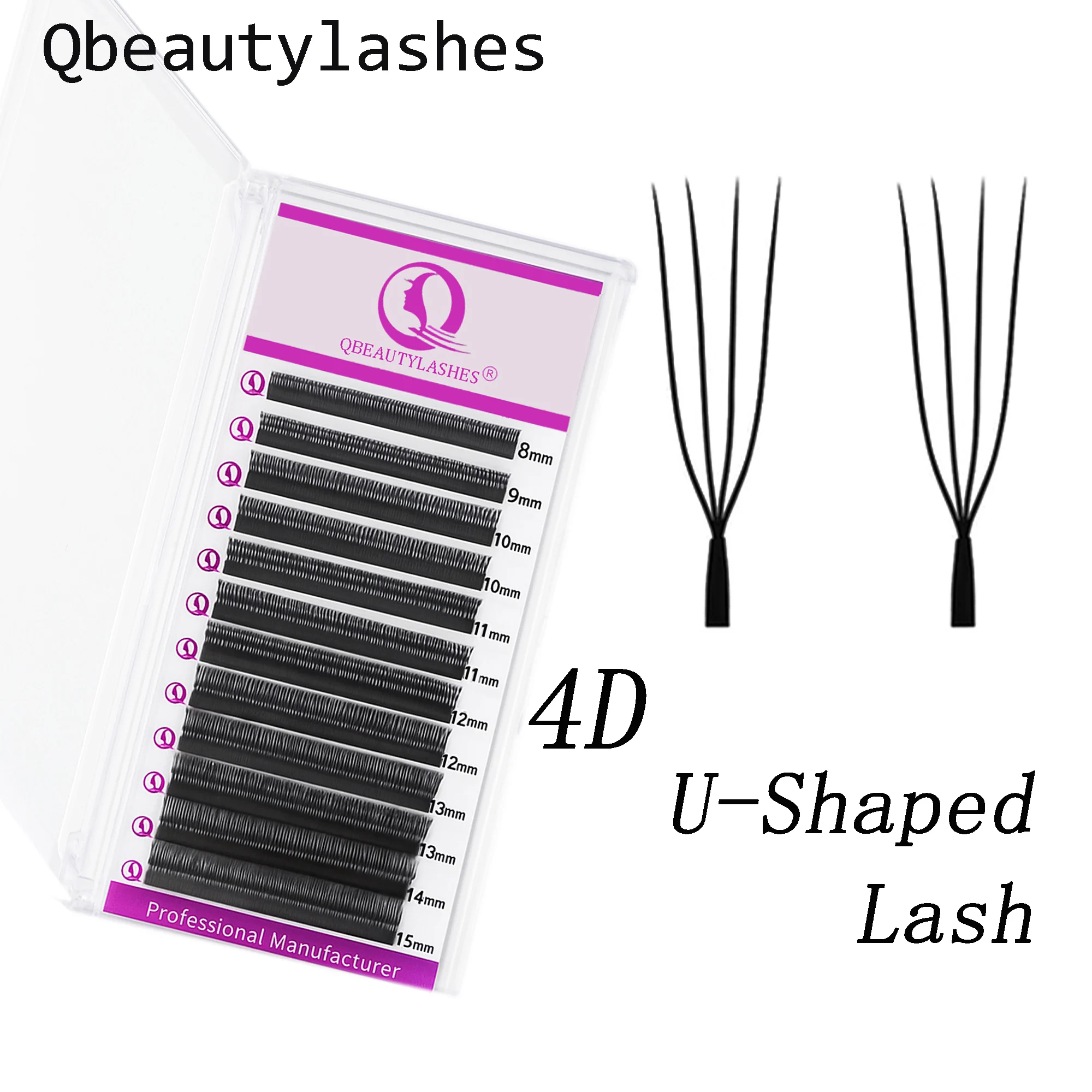 

Qbeautylashes cilios U 4D Shaped Lashes Faux Mink False Eyelashes Natural Soft Brazilian YY Eyelash Extension Makeup Tools