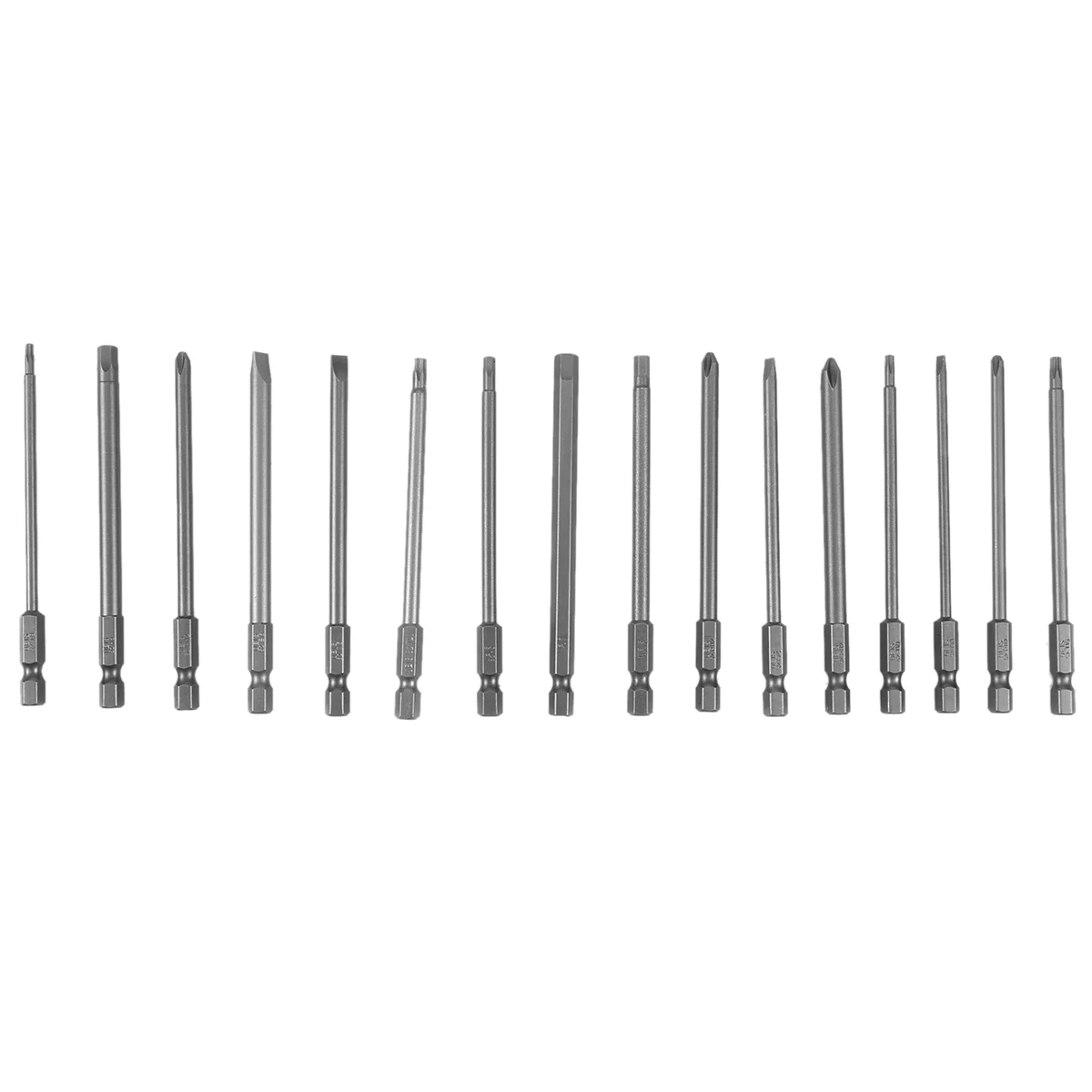 مجموعة لقم مفك براغي مغناطيسية طويلة ، مشقوقة ، عرافة متقاطعة ، توركس ، مجموعة لقم المثقاب ، الطول ، من من من من من من الولايات المتحدة ، 16