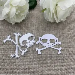 2Pcs Halloween skull Metal Cutting Dies For DIY Scrapbooking Decorative Embossing Handcraft Die Cutting Template Mold