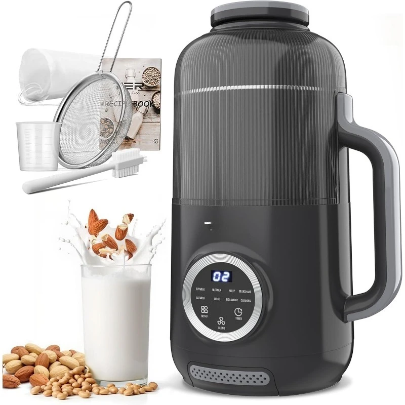 

10-in-1 Nut Milk Maker, Electric Bean And Nut Milk Machine, 40oz Soy Milk Maker Blender For Homemade Almond, Oat, Soy, Coconut,