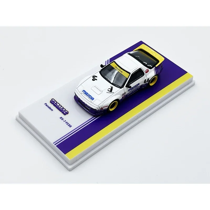 

Tarmac Works 1:64 Pandem RX7 FC3S белый фиолетовый литой под давлением диорама модель автомобиля коллекция игрушек