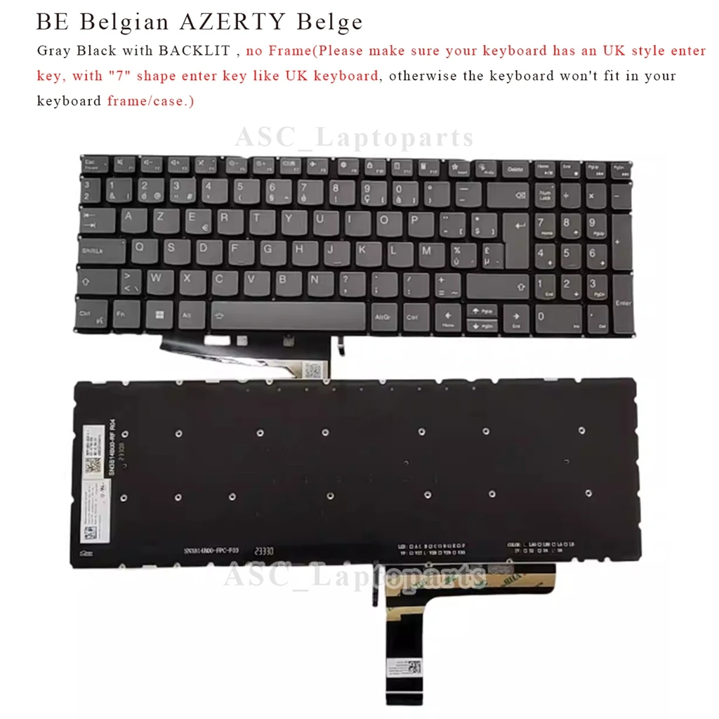 BE IT PO RU SW UK US Keyboard for Lenovo YOGA Pro 9 16IMH9 83DN, 9i 16IMH9 83DN001YKR,9 16IRP8 83BY, Slim Pro 9 16IRP8 BACKLIT
