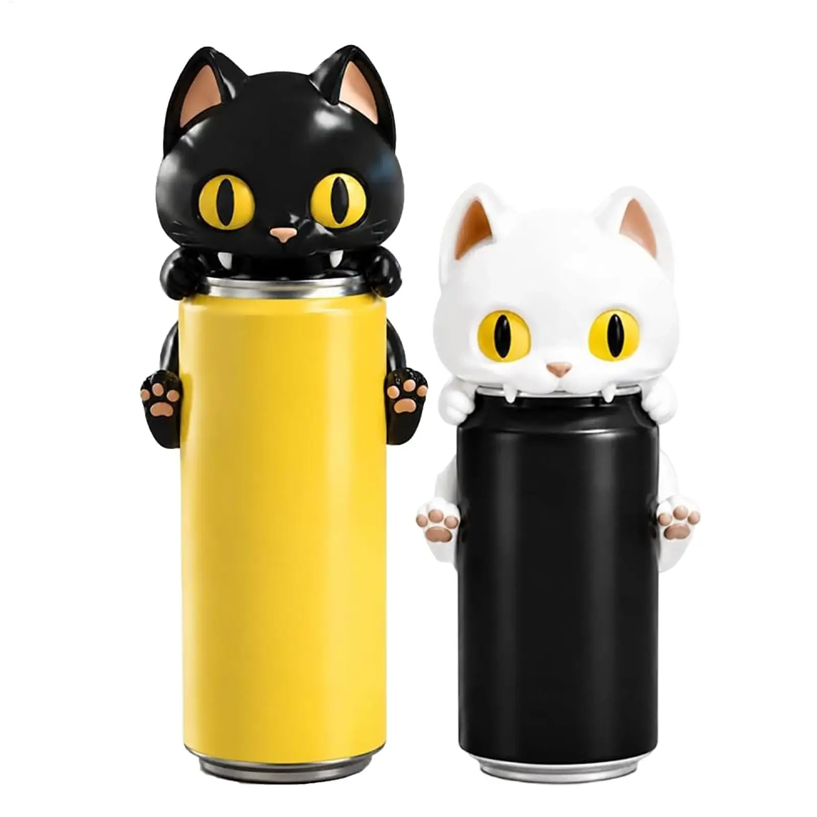 Cat-shaped Beverage Cap 3D Printed Cats Shape Dust-Proof Drink Shield Can Lid Leak Proof Sealing Cap Wine Stopper Sealing Cap