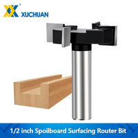 1/2 inch Shank CNC Spoilboard Surfacing Router Bit 4 Wings T Slotting Milling Cutter Slab Flattening Router Wood Planer Bit