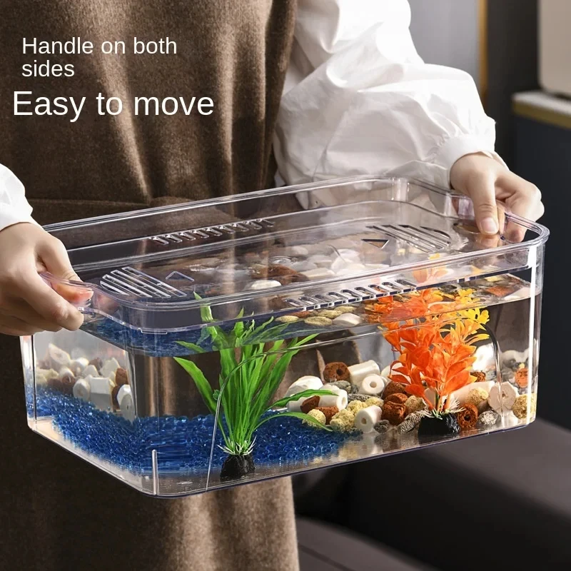 Ecological Douyu Tank Household Aquarium Transparent Living Room Tabletop Landscaping Turtle and Fish Tank Viewing Breeding Box