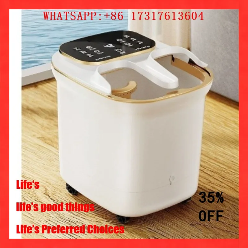 

The intelligent foot soaking bucket automatically heats the foot massage home foot soak