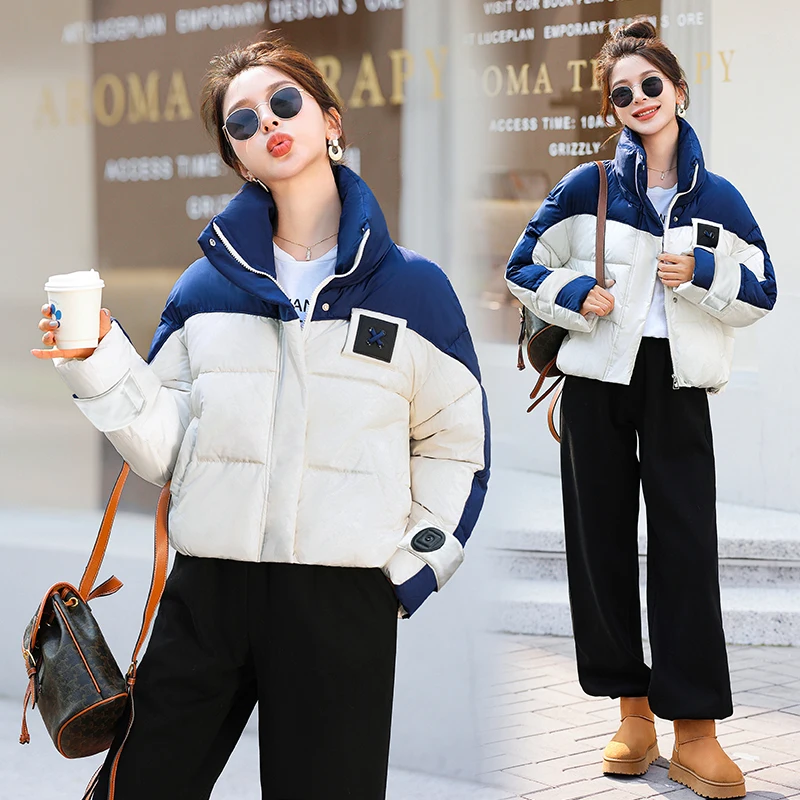 

Winter Jacket Women 2024 New Short Parkas Thick Hooded Cotton Padded Jackets Casual Overcoat Coats Female Puffer Parkas Outwear