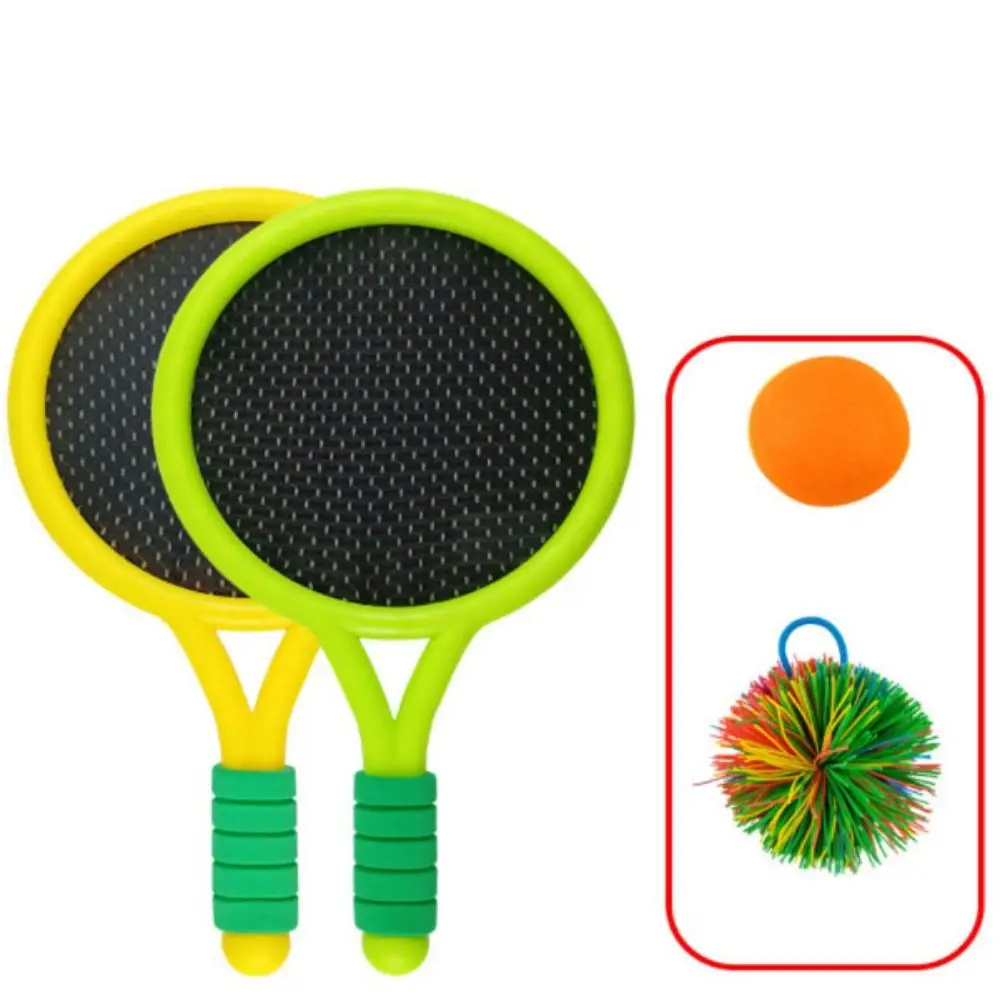 Set di racchette da badminton con manico comodo Palline da tennis portatili Giocattoli da badminton per bambini Leggeri e facili da impugnare