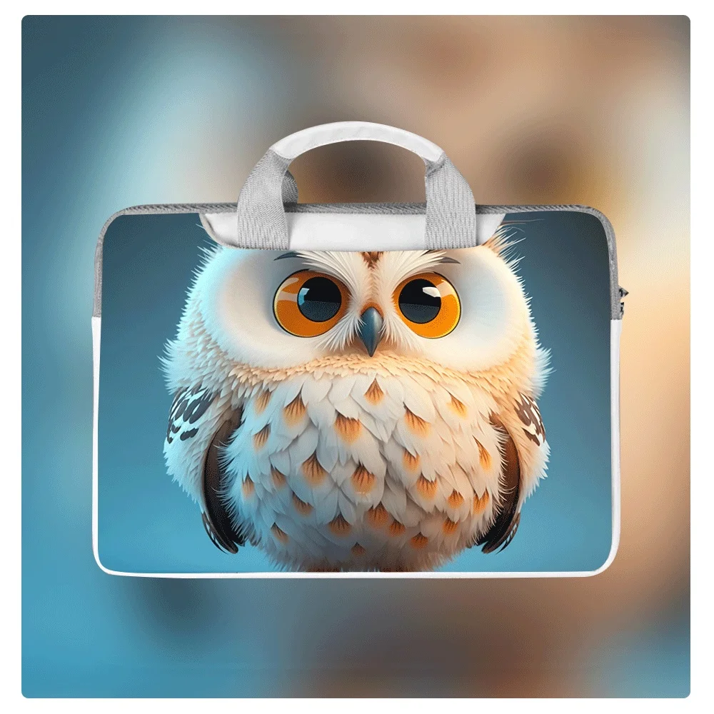 

Водонепроницаемая сумка-портфель для ноутбука Owl Pu, подходит для планшетов 14, 12, 15.6, 16 дюймов, сумка через плечо для ноутбука Apple Dell, подарок