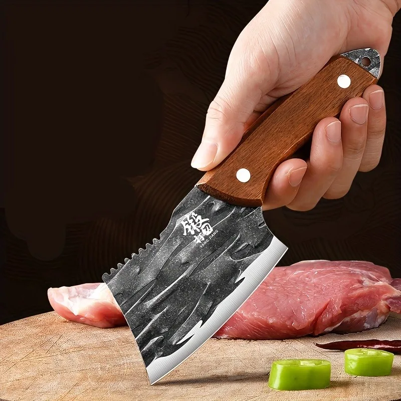 Mini Multi-purpose Slicing Knife, Chinese Small Kitchen Knife, Household Forging Stainless Steel Meat Knife, Sharp Split KR9195