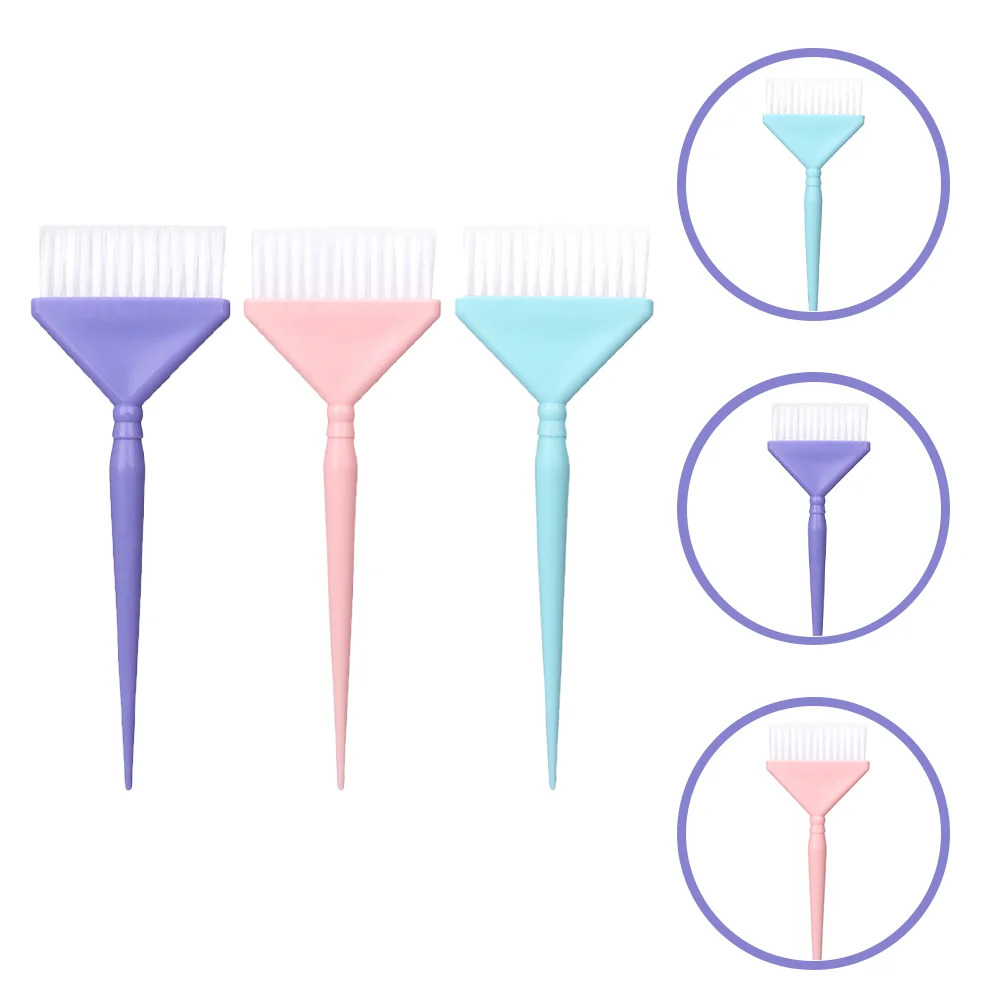 3 Pcs Hair Dye Brush Hairdressing Oil Applicator Supplies Comb Color Coloring Tools Miss