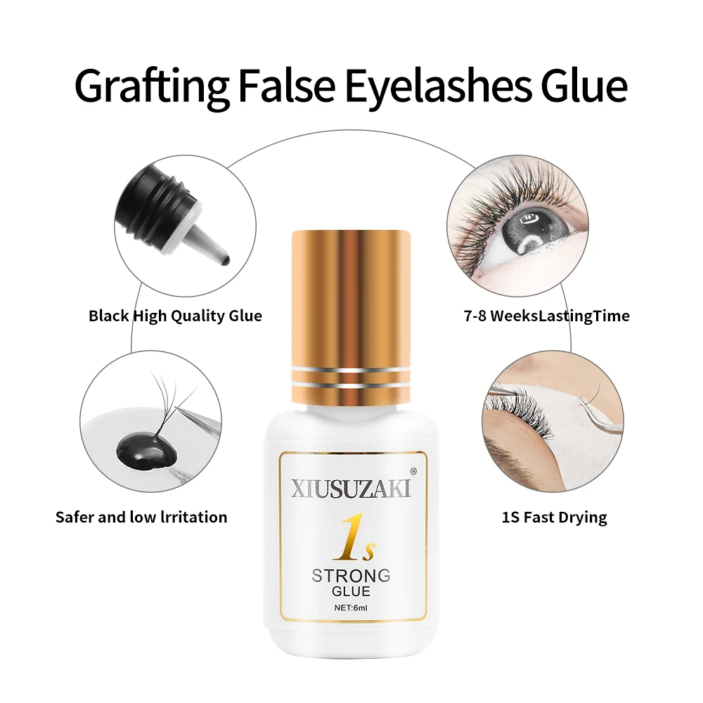 6ml falscher Wimpern verlängerung kleber 0,5 s 1s schnell trocknender schwarzer transparenter falscher Wimpern kleber Wimpern kleber mit geringer Reizung