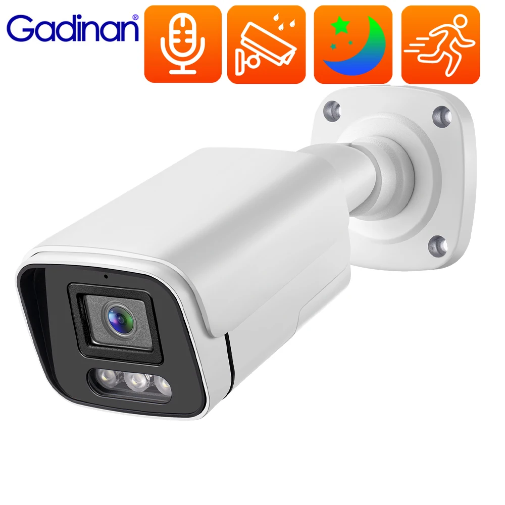 

Gadinan IP Camera 4K 8MP Color Night Vision Outdoor Waterproof Security Protection CCTV Home Motion Detection Video Surveillance