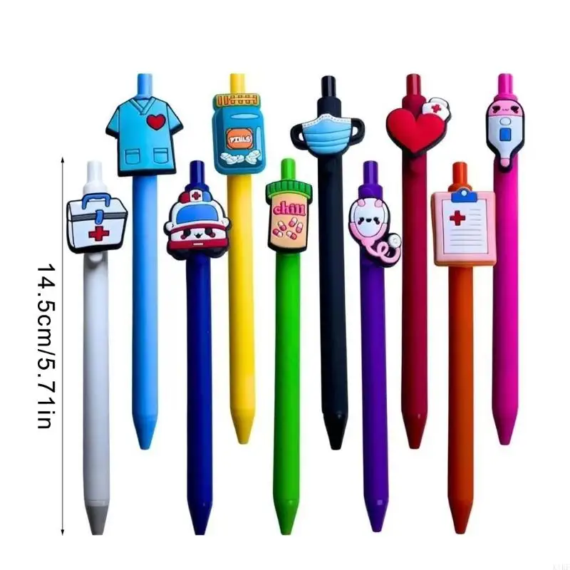 Здравоохранение тематическая гель -ручка новинка выдвижная гель -ручка для написания журнала 0,5 мм наконечника быстро сухой