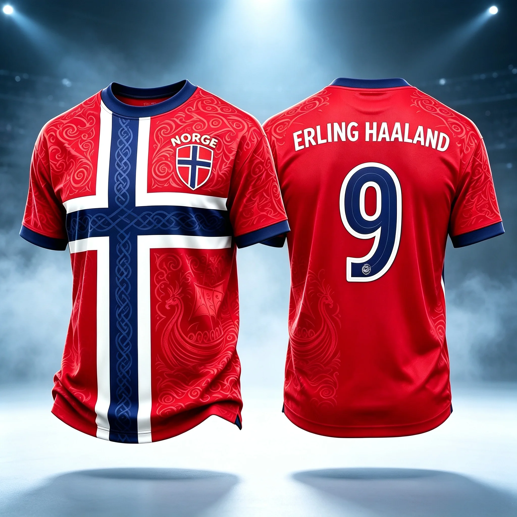 2026 Norway Style HAALAND Football Jersey Men Women Summer Sports Oversize T-shirt Breathable Quick Drying Streetwear Clothing