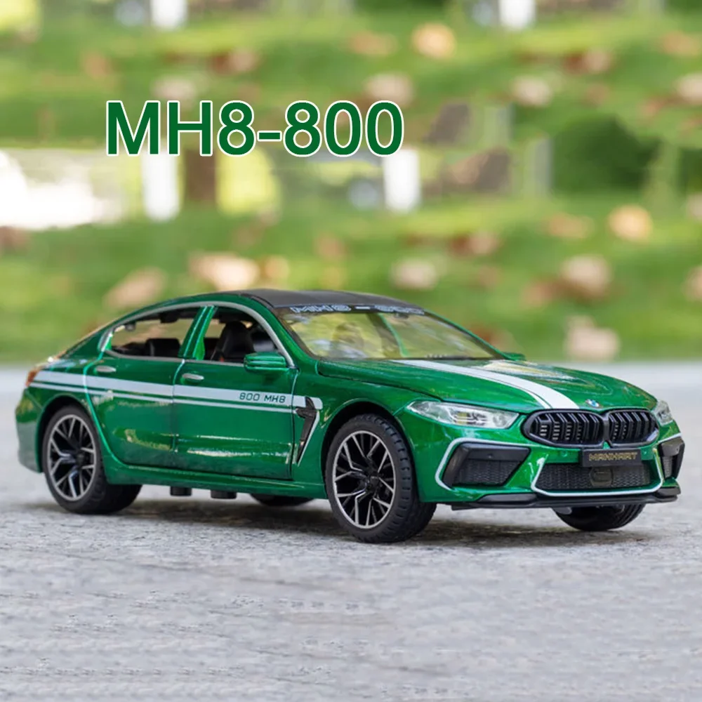 BMW-ミニチュアミニチュア車モデルm8 MH8-800,車,ゴムタイヤ,子供のおもちゃ,誕生日プレゼント,1:24