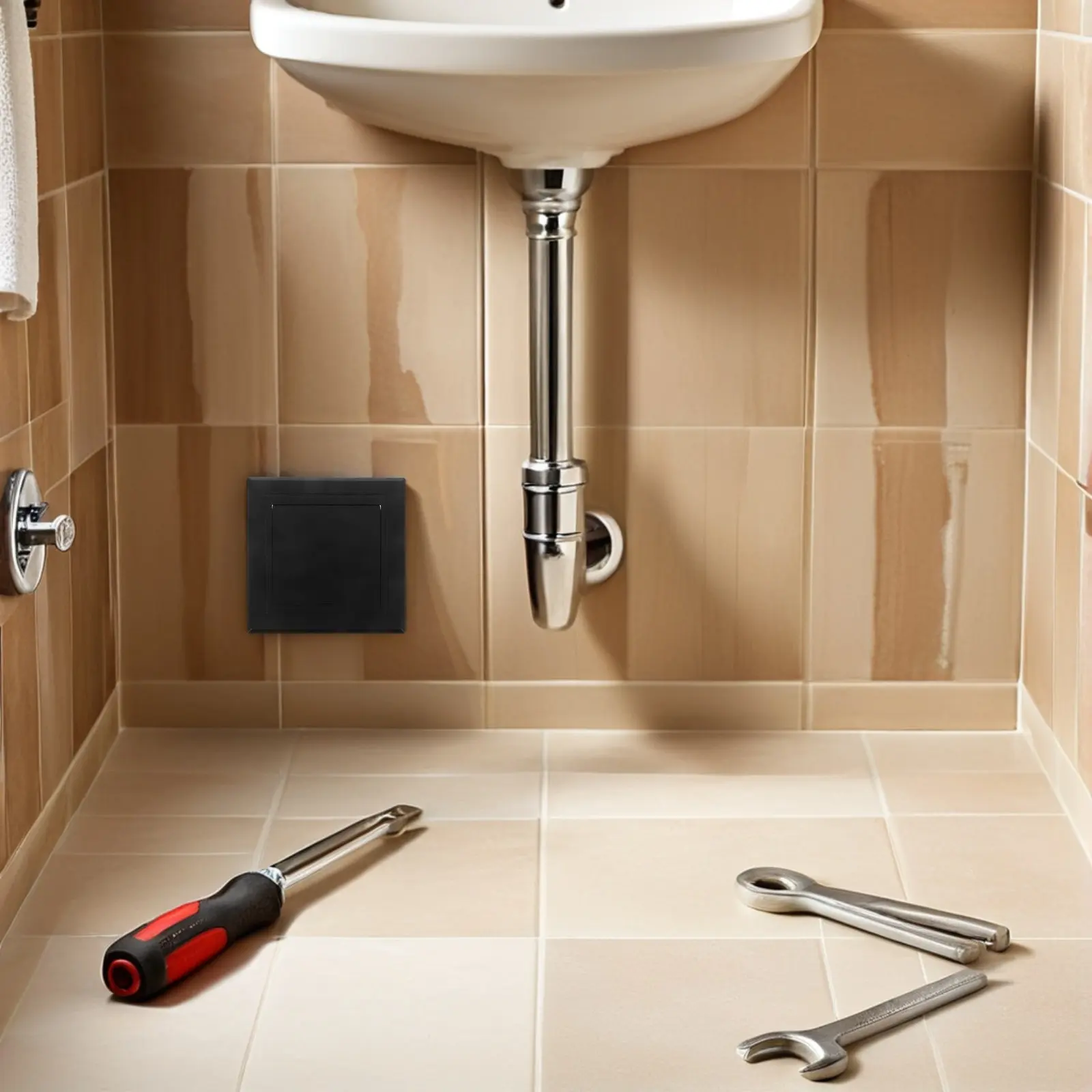 Plastic Wall Hole Cover Plumbing Access Panel Inspection Door Drywall Access Panel Quick Install for Bathroom Kitchen