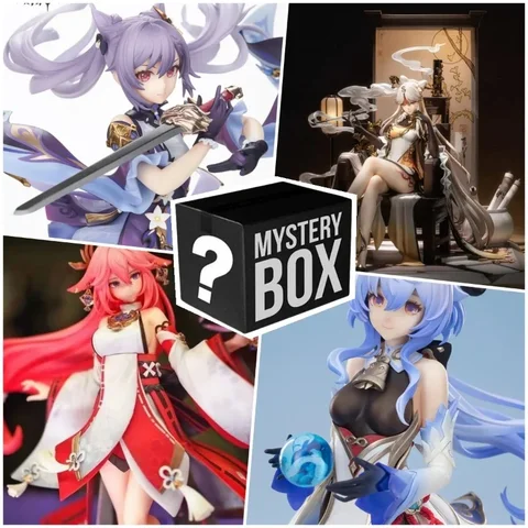 Genshin Impact Impact Anime Box Blind Box ، Paimon ، Aether ، صندوق الحظ ، مصنوع يدويًا ، هدية كبيرة للمعجبين ، 10-30