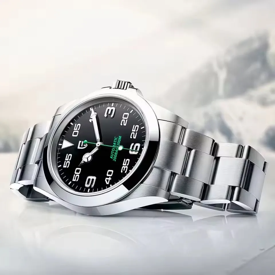 Image of 2026 PAGANI DESIGN 40MM Air King Herren Automatikuhr Wasserdicht Luxus Saphirglas Edelstahl AR-Beschichtung Uhren für Männer Geschenk