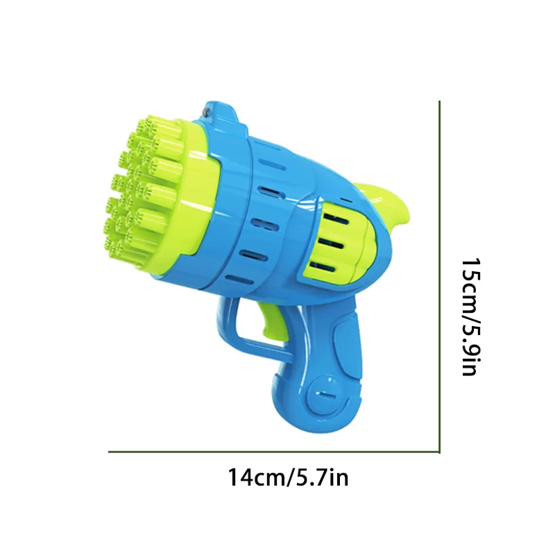 32-otworowy ręczny pistolet do baniek interaktywna maszyna do baniek mydlanych na świeżym powietrzu DZIECIĘcy pistolet do baniek bez baterii i wody