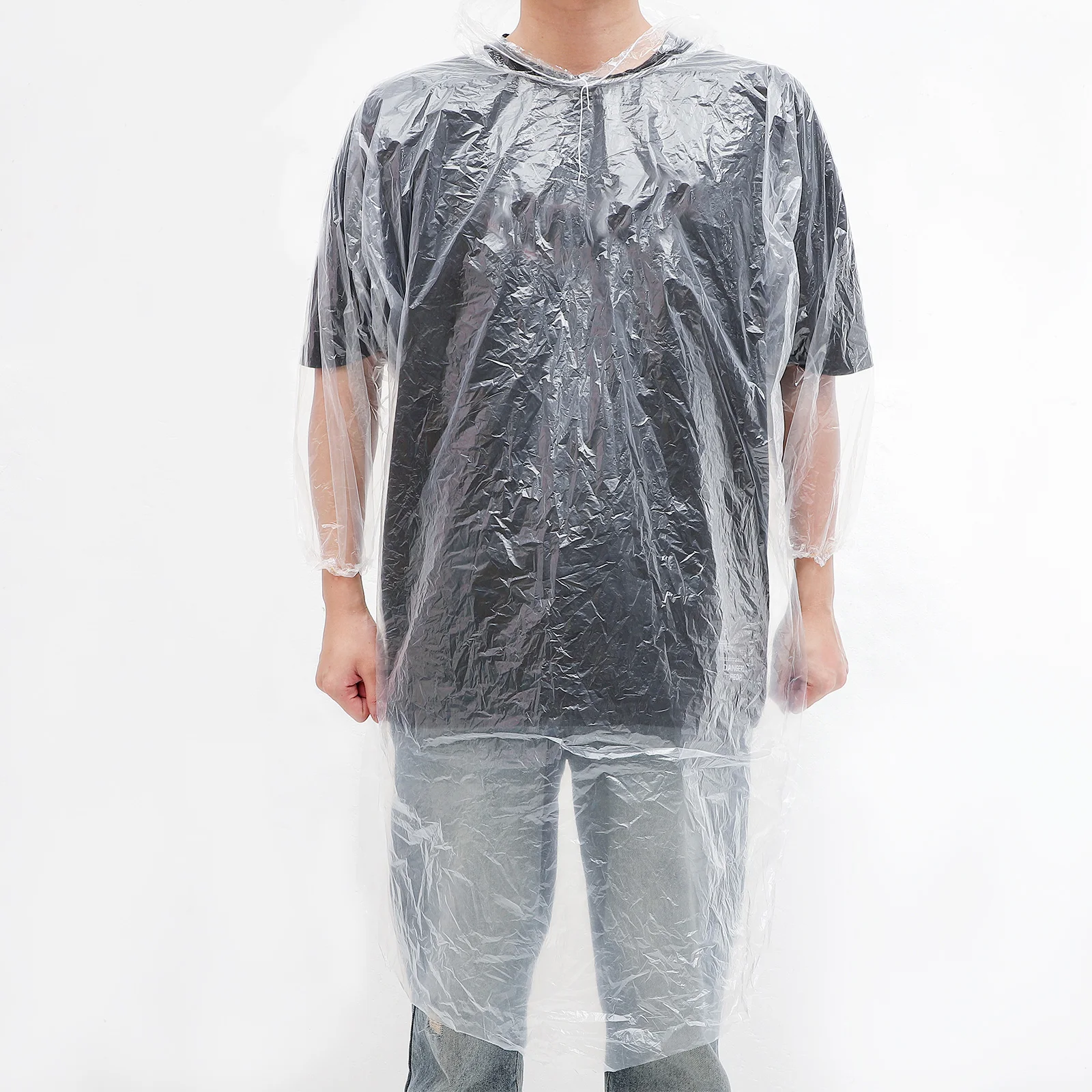 

6pcs Thick Compressed Raincoat Emergency Poncho for Adults Disposable Light Weight Practical Travel Outdoor PE Coats