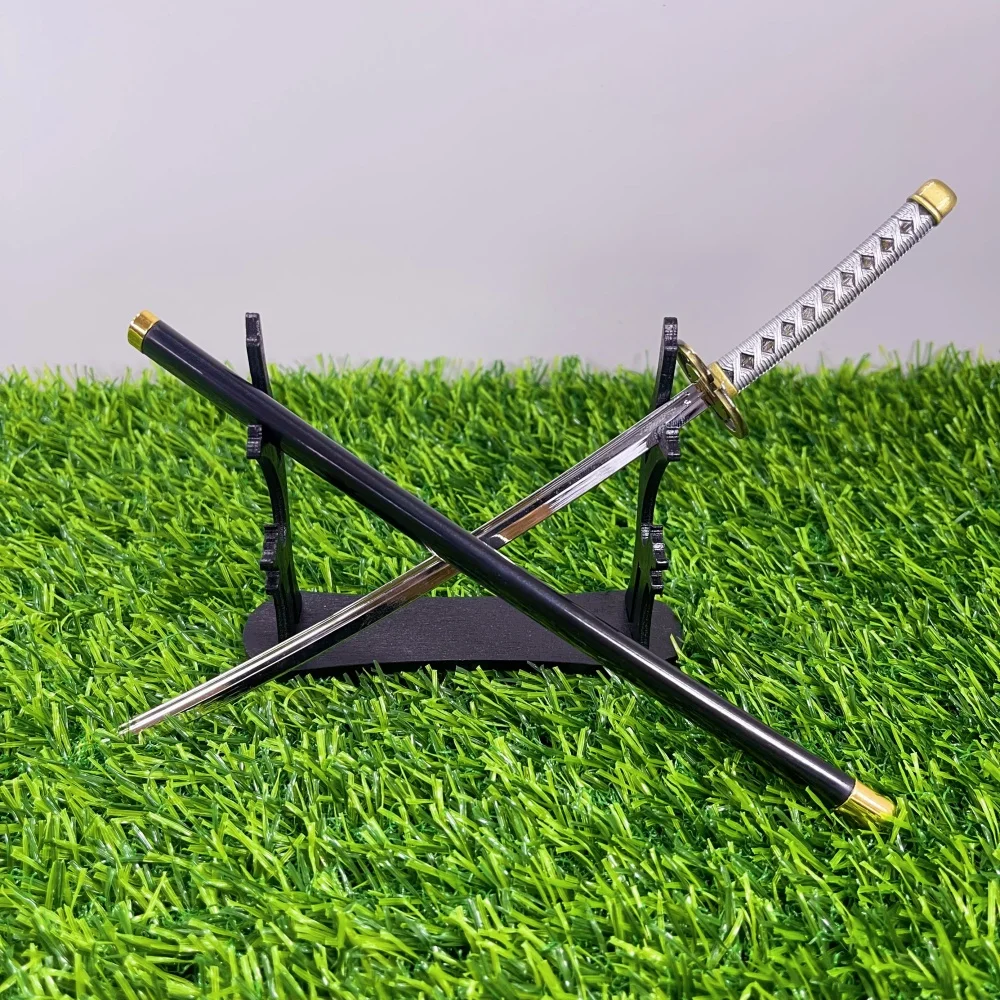 10 pulgadas Ichimaru Gin Katana Anime Bleach tamaño Real japonés Katana Original Samurai Sabre espada Metal Ninja cuchillo hoja juguete para regalo