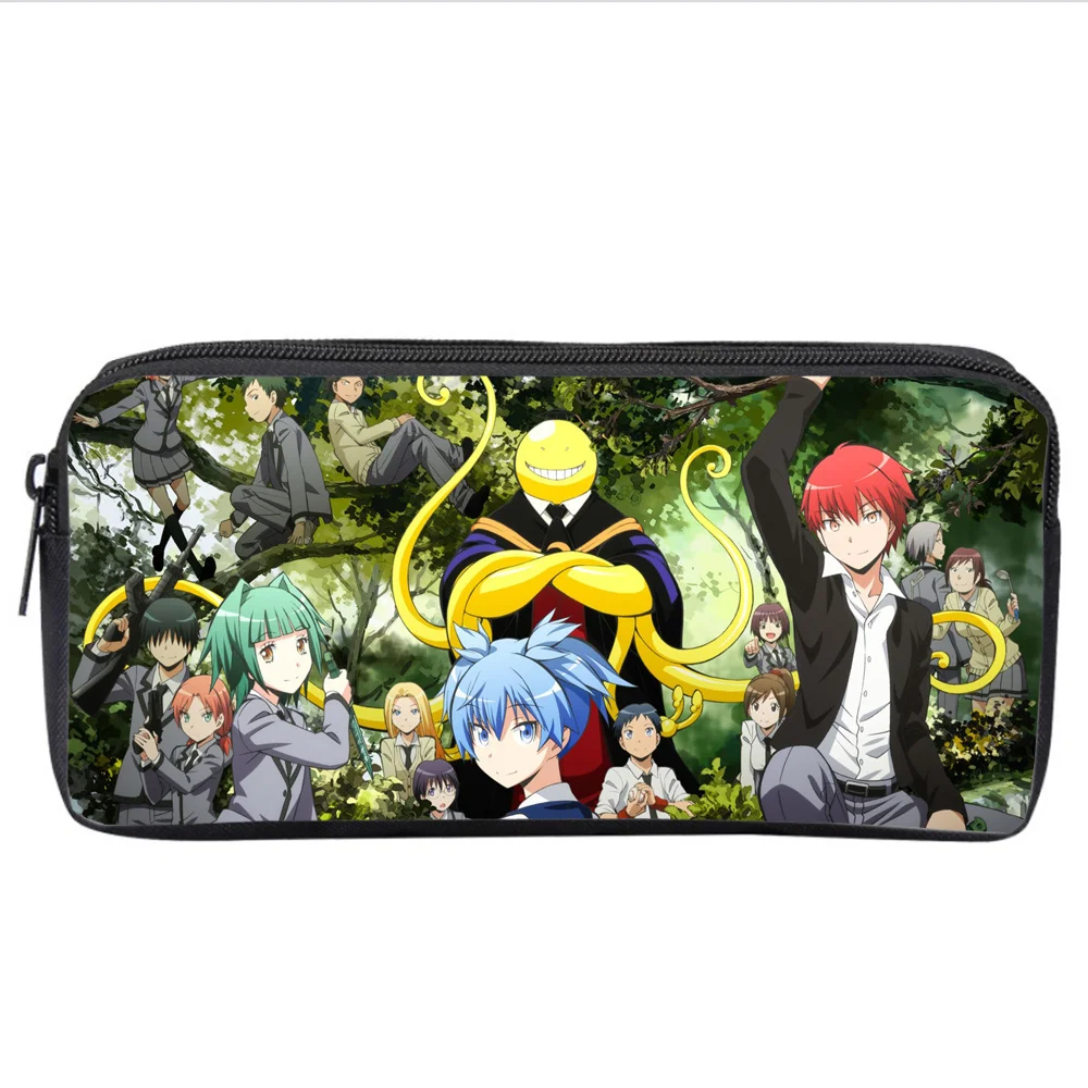 

anime Assassination Classroom Student pencil case boys girls teenager Zipper Cartoon pencil Bag Women Cosmetic Case Makeup Bag