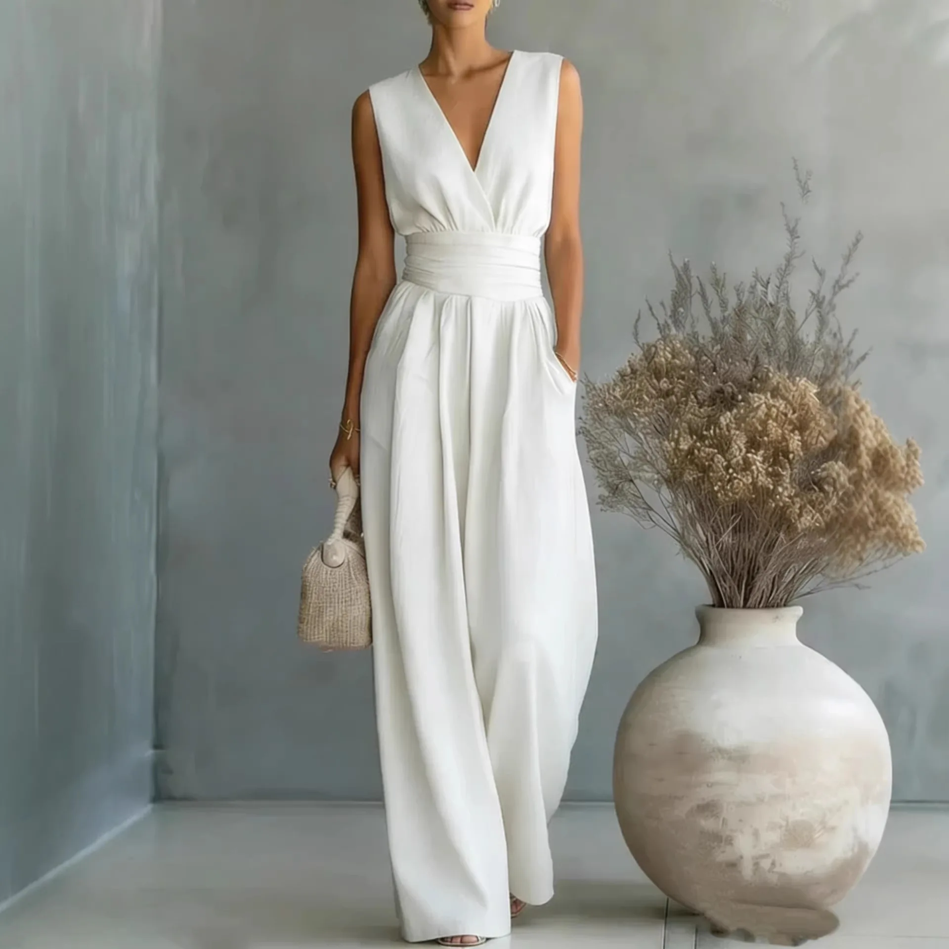 Pantalones Largos de Verano para Mujer, Mono de Mezclilla, Macacão Feminino, Ropa de Verano para Mujer, Combiné, Enterizo Elegante para Mujer