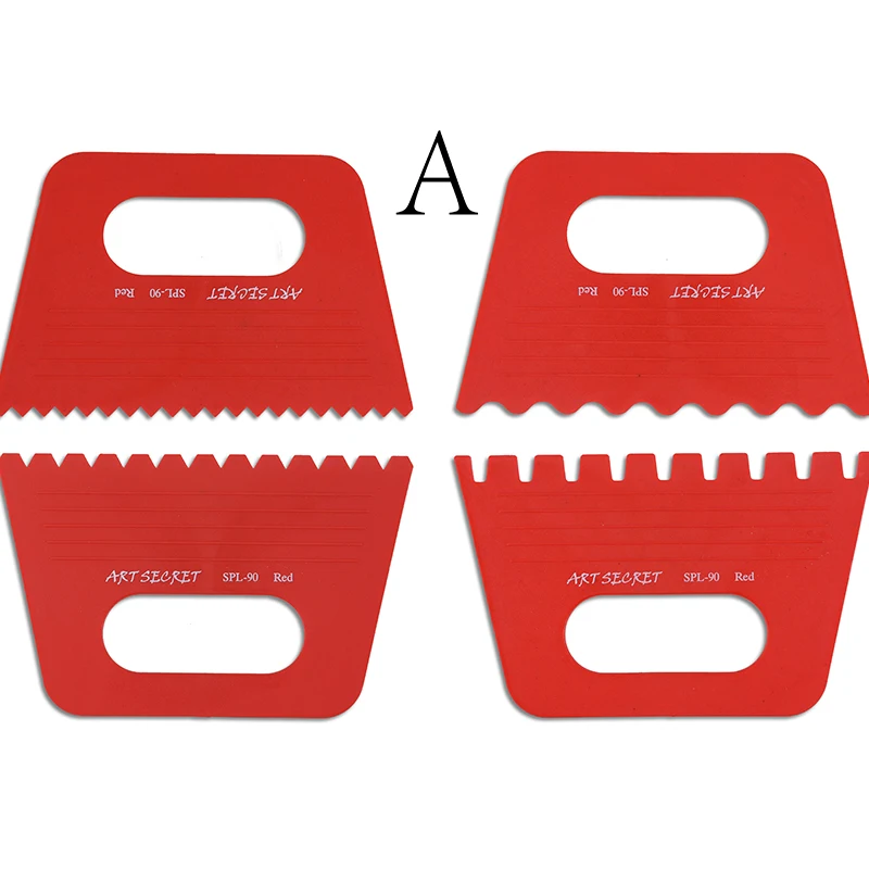 Artsecret พลาสติกหวีสีสีน้ำแปรง Scraper Art เครื่องมือ Silica เจลขัด SPL-90