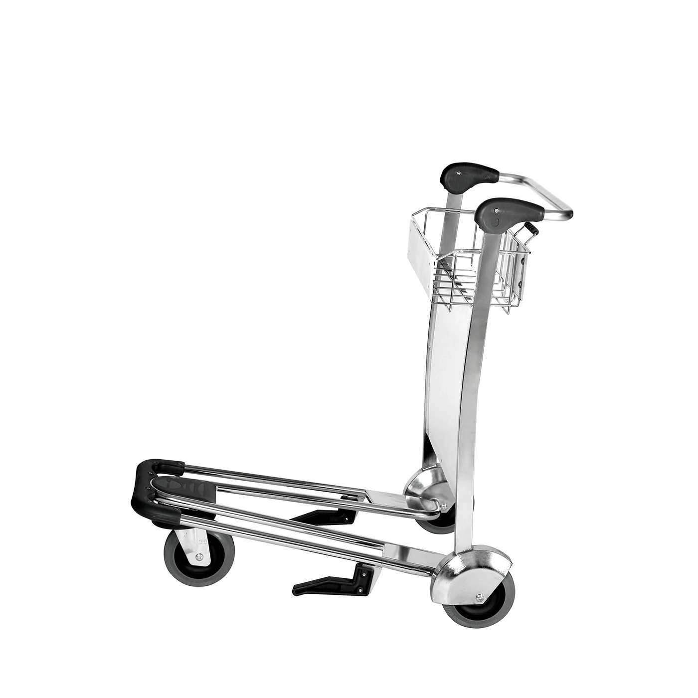 Three-wheeled Steel Airport Passenger Carry-on Luggage Shopping Trolley