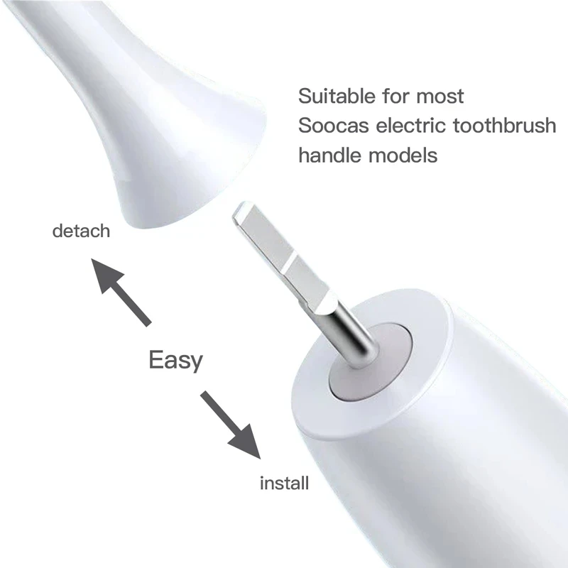 For Xiaomi SOOCAS X3 X5 X3U X1 V1 V2 SOOCARE Head Bristle Replacement Nozzles with Anti-dust Cap Sonic Electric Toothbrush Heads