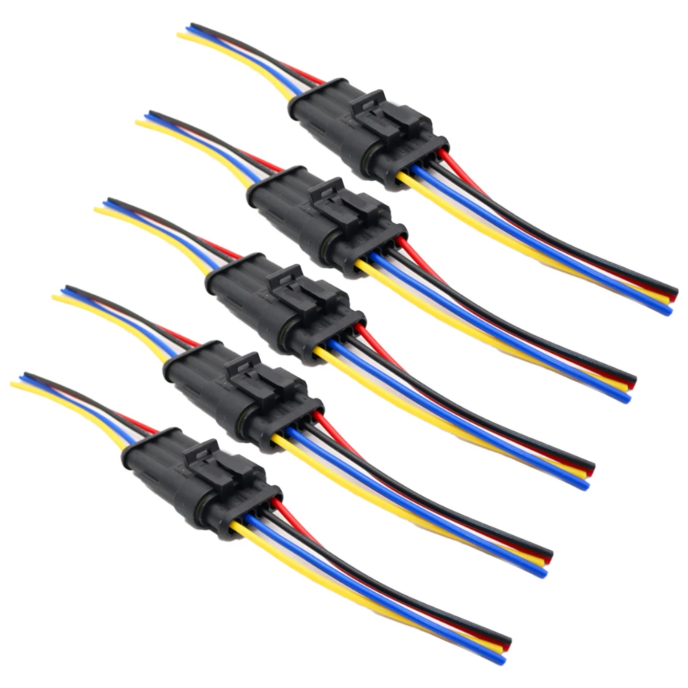 

4 Pin Connector 4 Pin Electrical Connector PA66 Material Reliable Connection Secure Connection For Different Environments