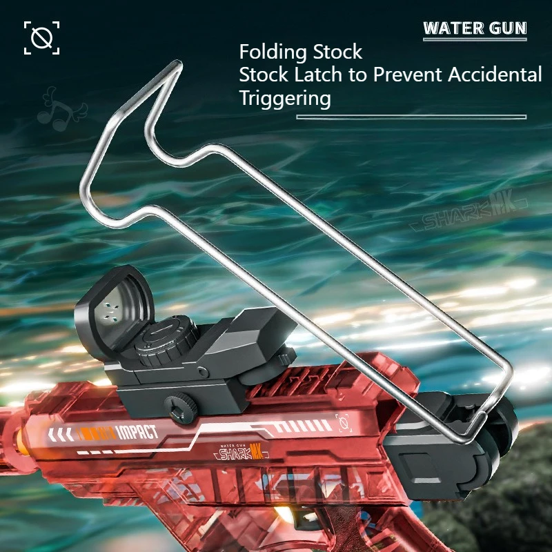 UZI Fiamma Simulata Pistola Ad Acqua Elettrica Ad Alta Pressione Automatica Acqua Blaster per I Bambini Estate All'aperto Piscina Battaglia D'acqua Giocattolo Regali